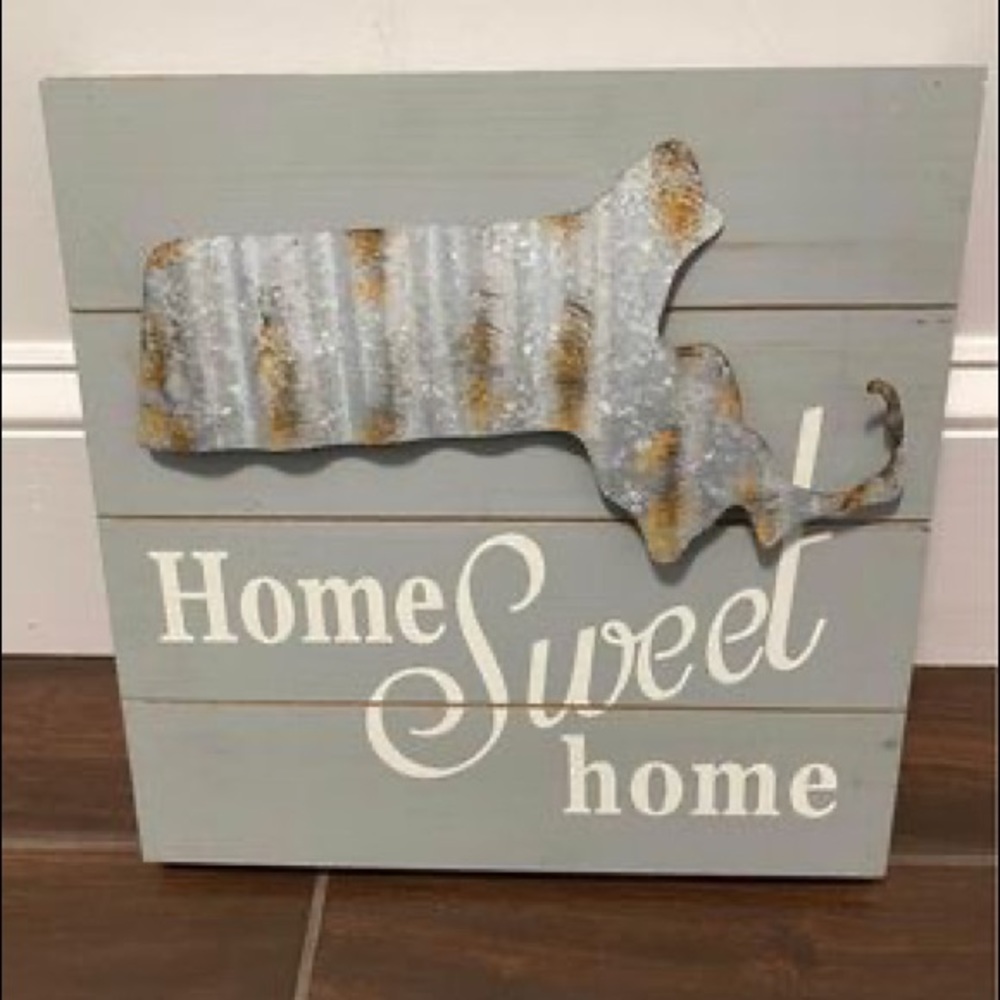 MA home sweet home sign